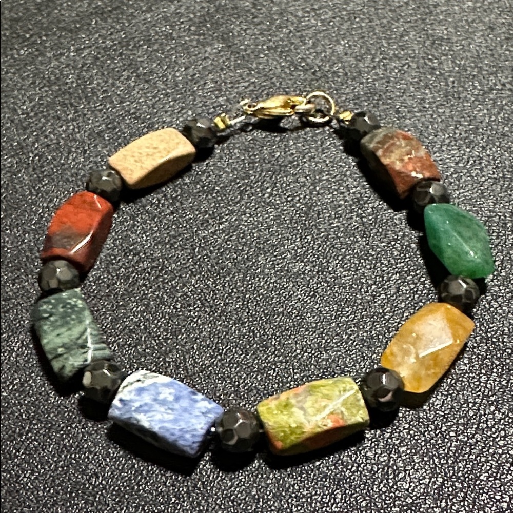 Natural Semi Precious Stone Chakra Bracelet